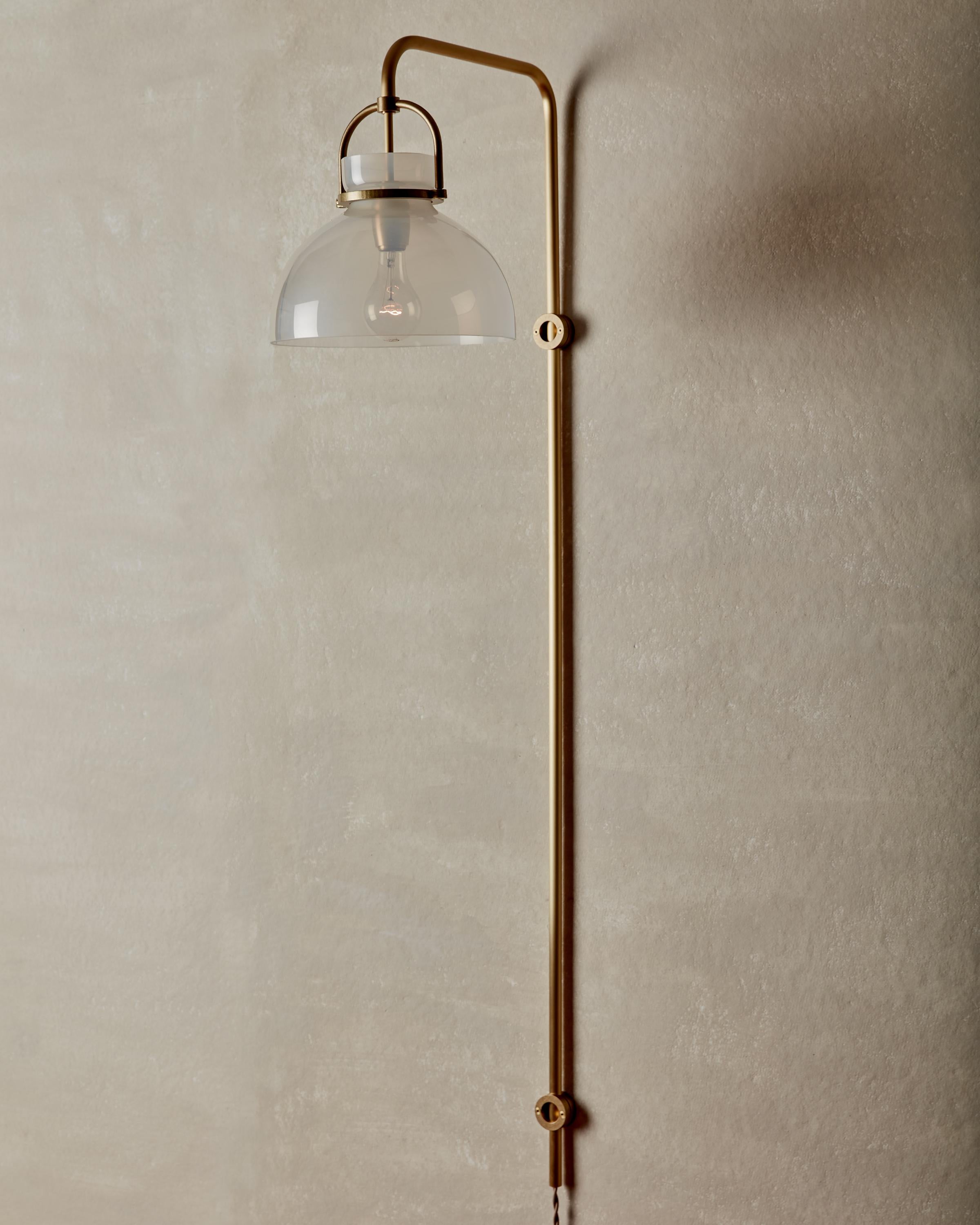 Hand-Crafted Ruth Sconce - Opal Glass For Sale