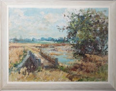 Ruth Squibb (b.1928) - 1964 Oil, Landscape with Wooden Bridge