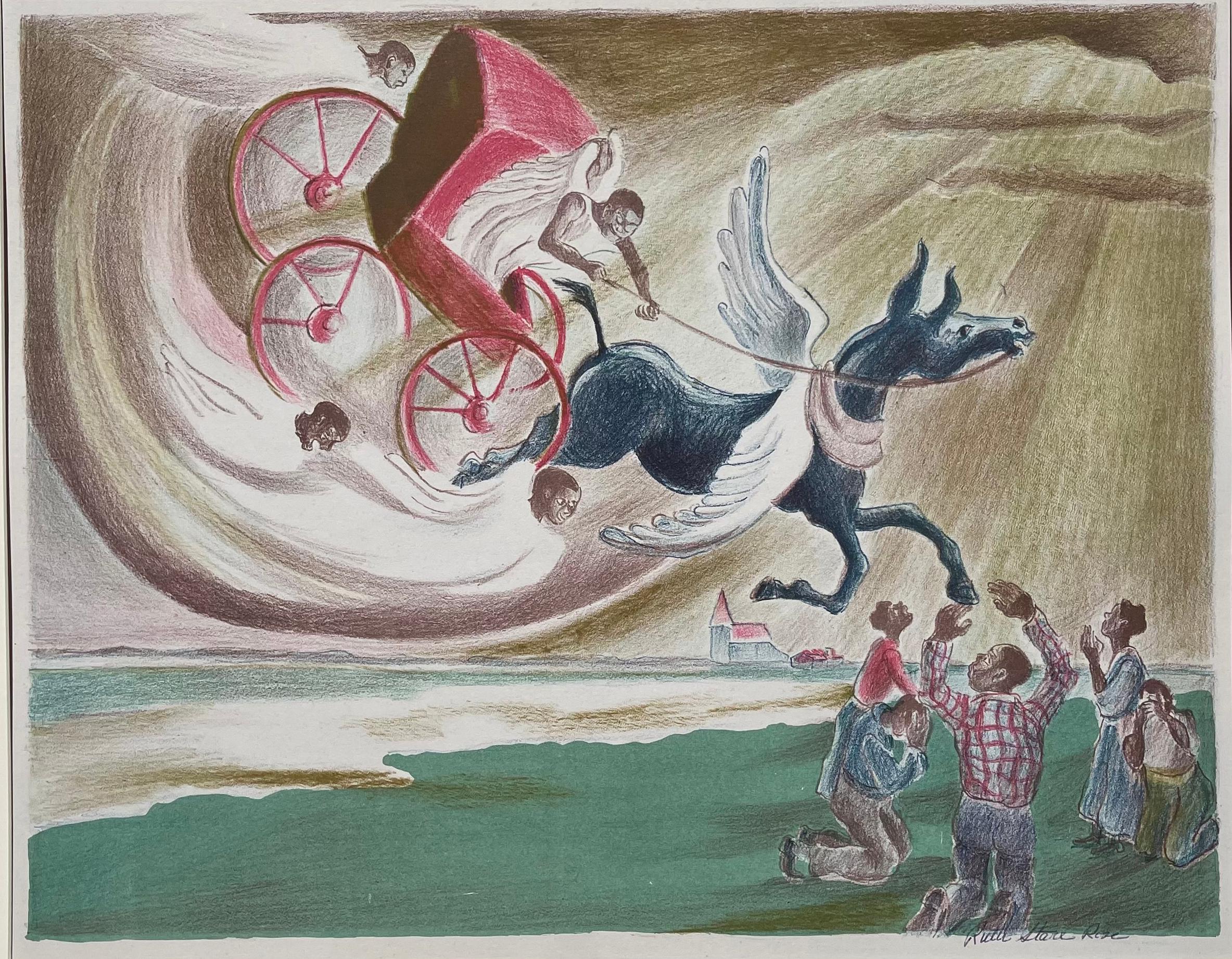 Ruth Starr Rose Figurative Print - SWING LOW, SWEET CHARIOT