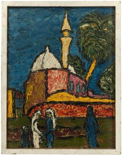 Akko - Israel, Rare Early Modernist Impasto Painting