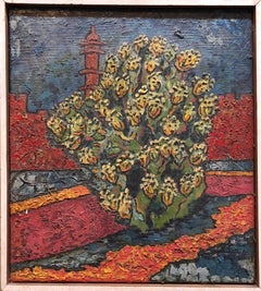 Jerusalem Tower of David, Sabra, Israeli British Modernist Impasto Oil Painting