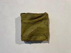 montagnes de tissu, vert texturé avec peinture de sérigraphie pleine de plis et de couches