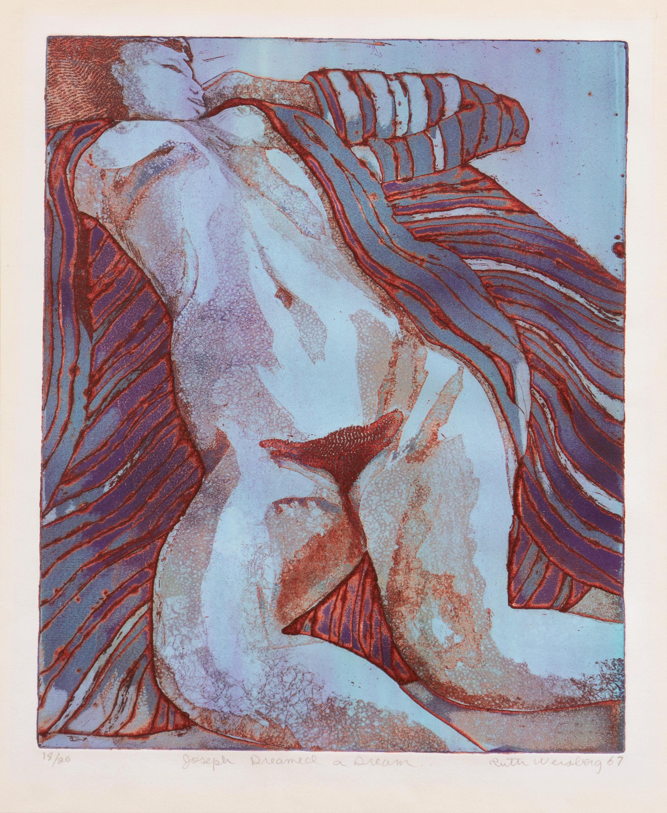 „Reclining Nude“, Perugia, USC, Norton Simon, AIC, LACMA, Whitney, Smithsonian – Print von Ruth Weisberg