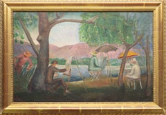 'Painting by the River', early San Diego Modernist, Pasadena Art Institute