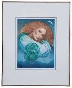 Earth Woman, Cresent Moon, Schlange, Surreal, Ungewöhnlich, Planetarisch, Terrestrial