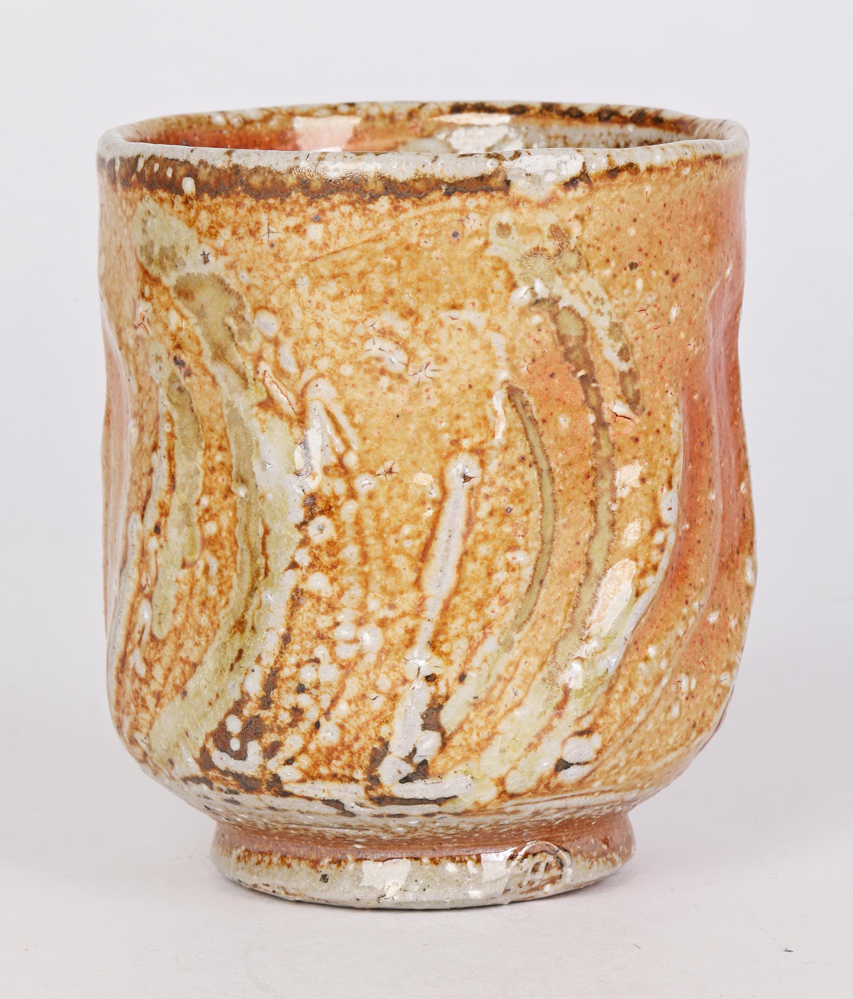 Ruthanne Tudball Soda Glazed Studio Pottery Yunomi Drinking Vessel For Sale 3