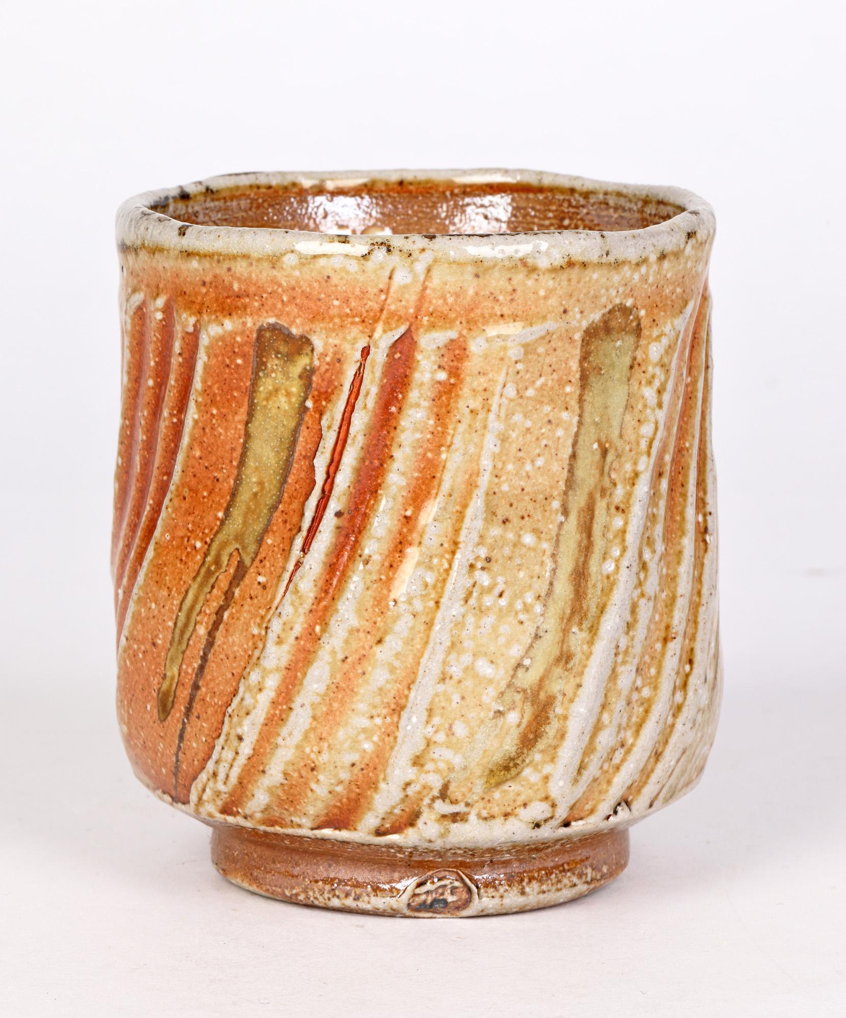 Ruthanne Tudball Soda Glazed Studio Pottery Yunomi Drinking Vessel For Sale 6