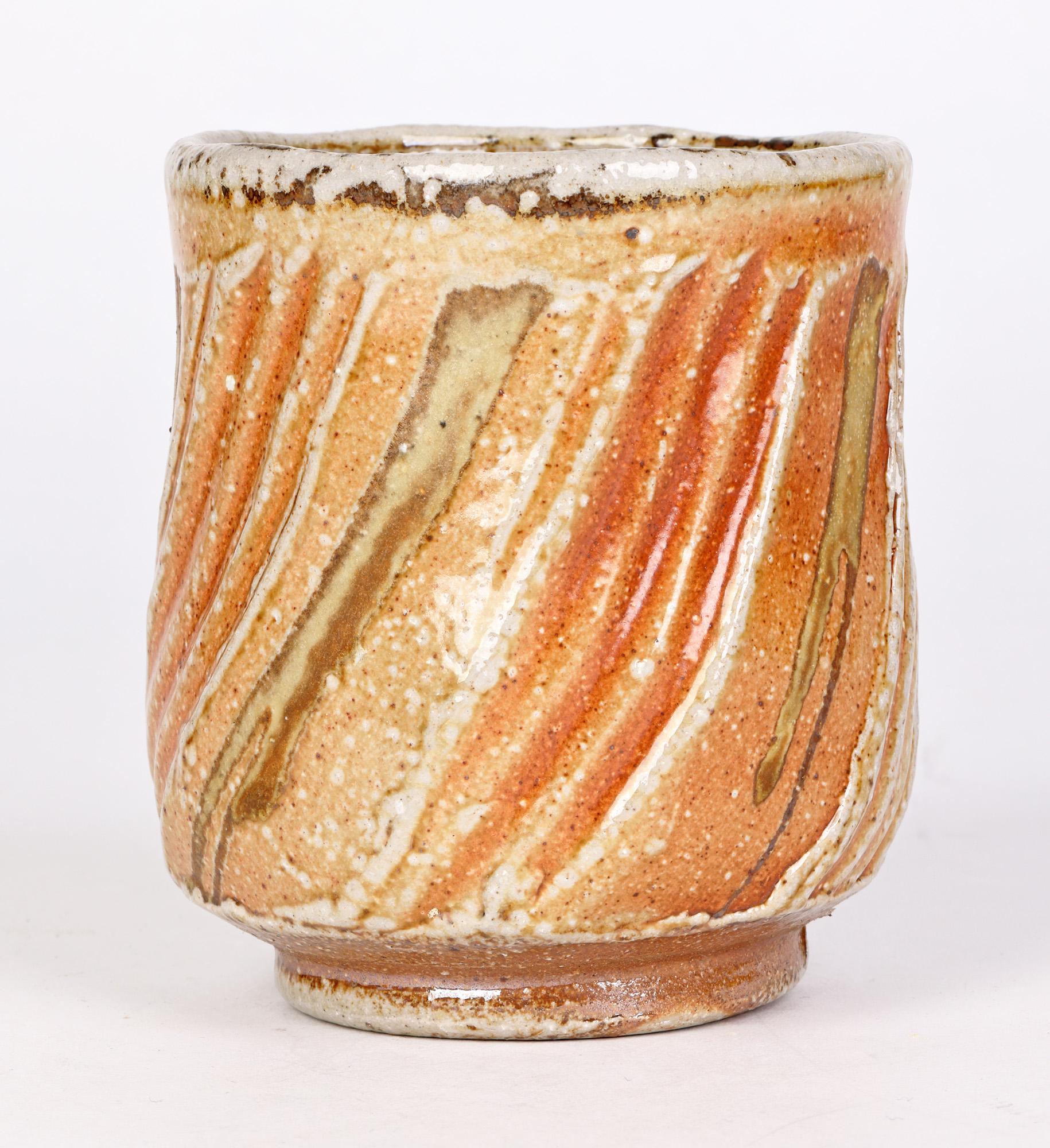 Ruthanne Tudball Soda Glazed Studio Pottery Yunomi Drinking Vessel In Good Condition For Sale In Bishop's Stortford, Hertfordshire