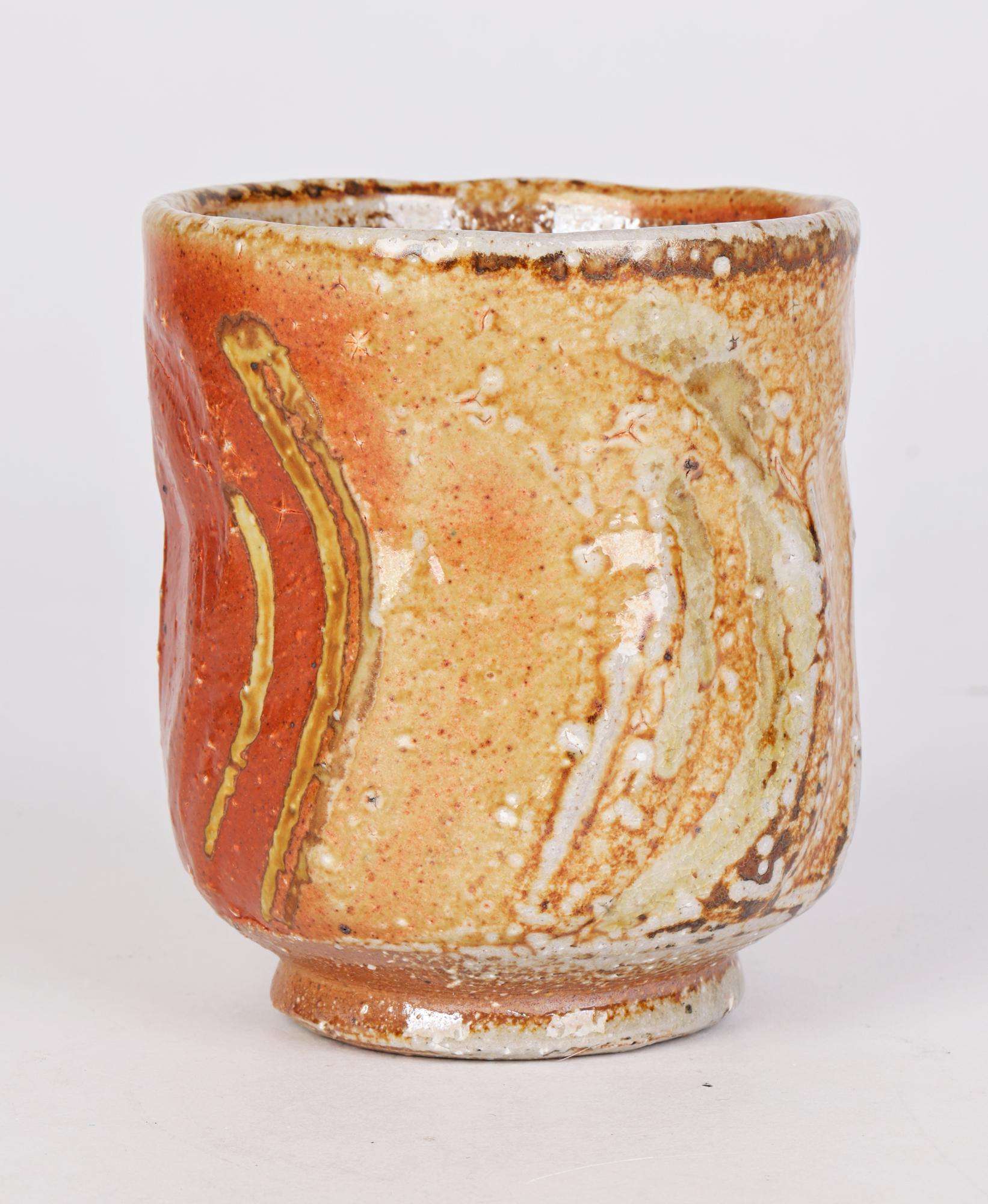 Stoneware Ruthanne Tudball Soda Glazed Studio Pottery Yunomi Drinking Vessel For Sale