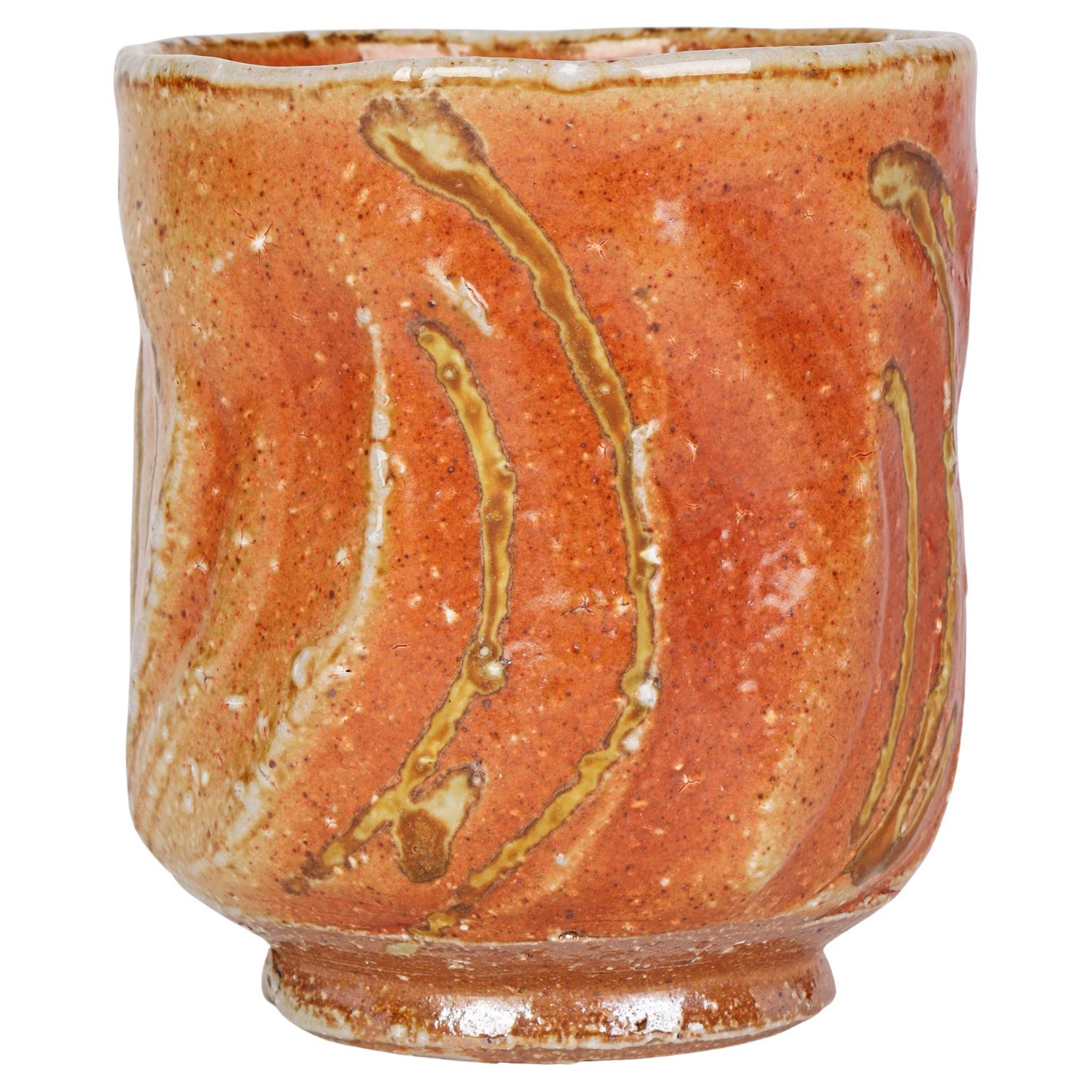 Ruthanne Tudball Soda Glazed Studio Pottery Yunomi Drinking Vessel For Sale