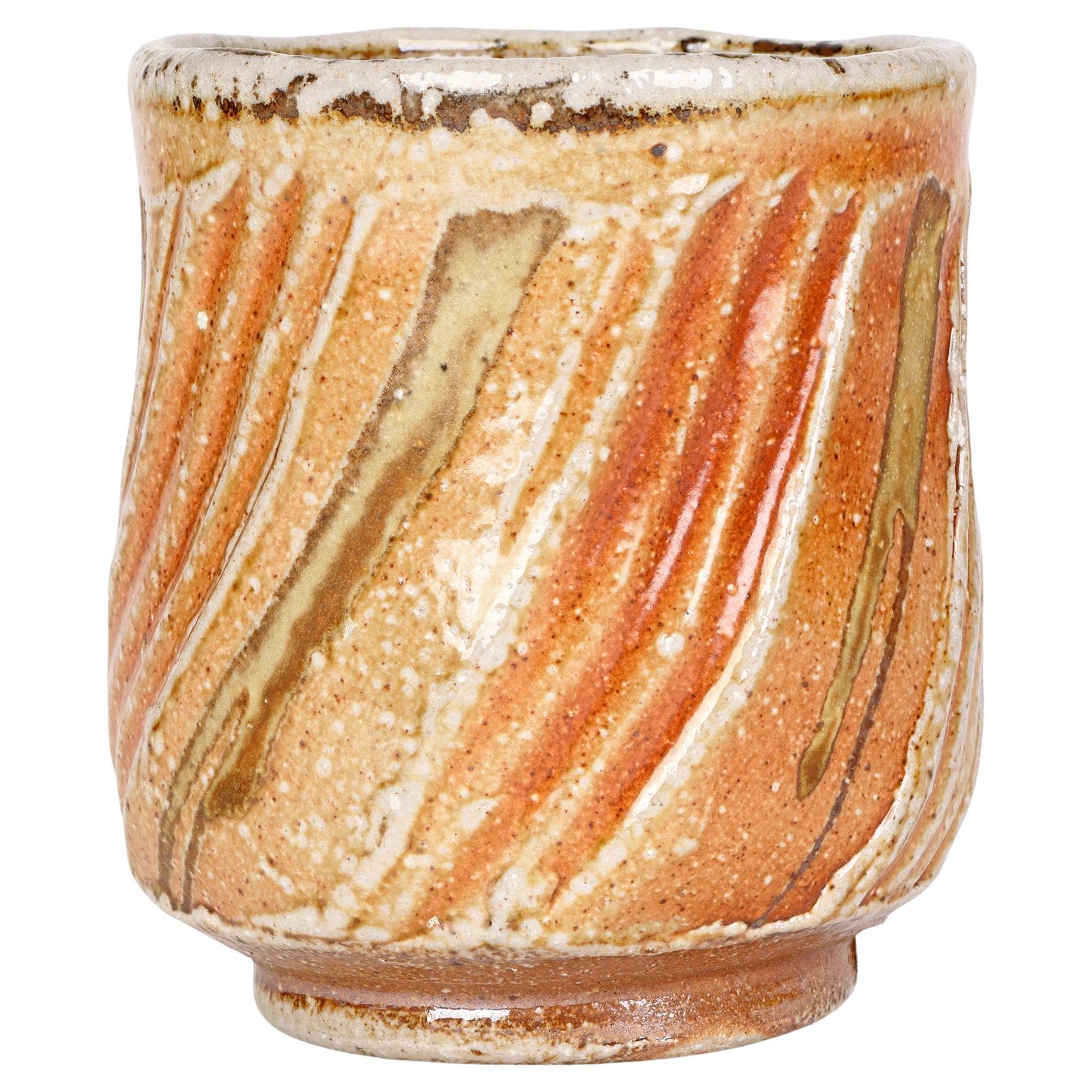 Ruthanne Tudball Soda Glazed Studio Pottery Yunomi Drinking Vessel For Sale