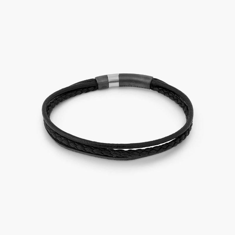 Bracciale Gear Click in argento placcato rutenio con pelle nera, taglia M

Questo bracciale combina due pelli di colore nero per creare uno stile classico per un look a strati senza sforzo. Li abbiamo abbinati alla nostra nuova chiusura a scatto,