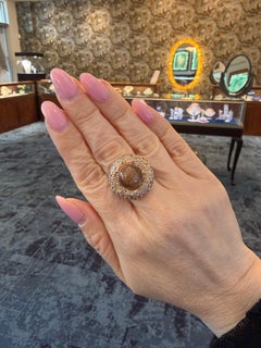 Rutilated Quartz and Diamond Ring by Willow Diamonds