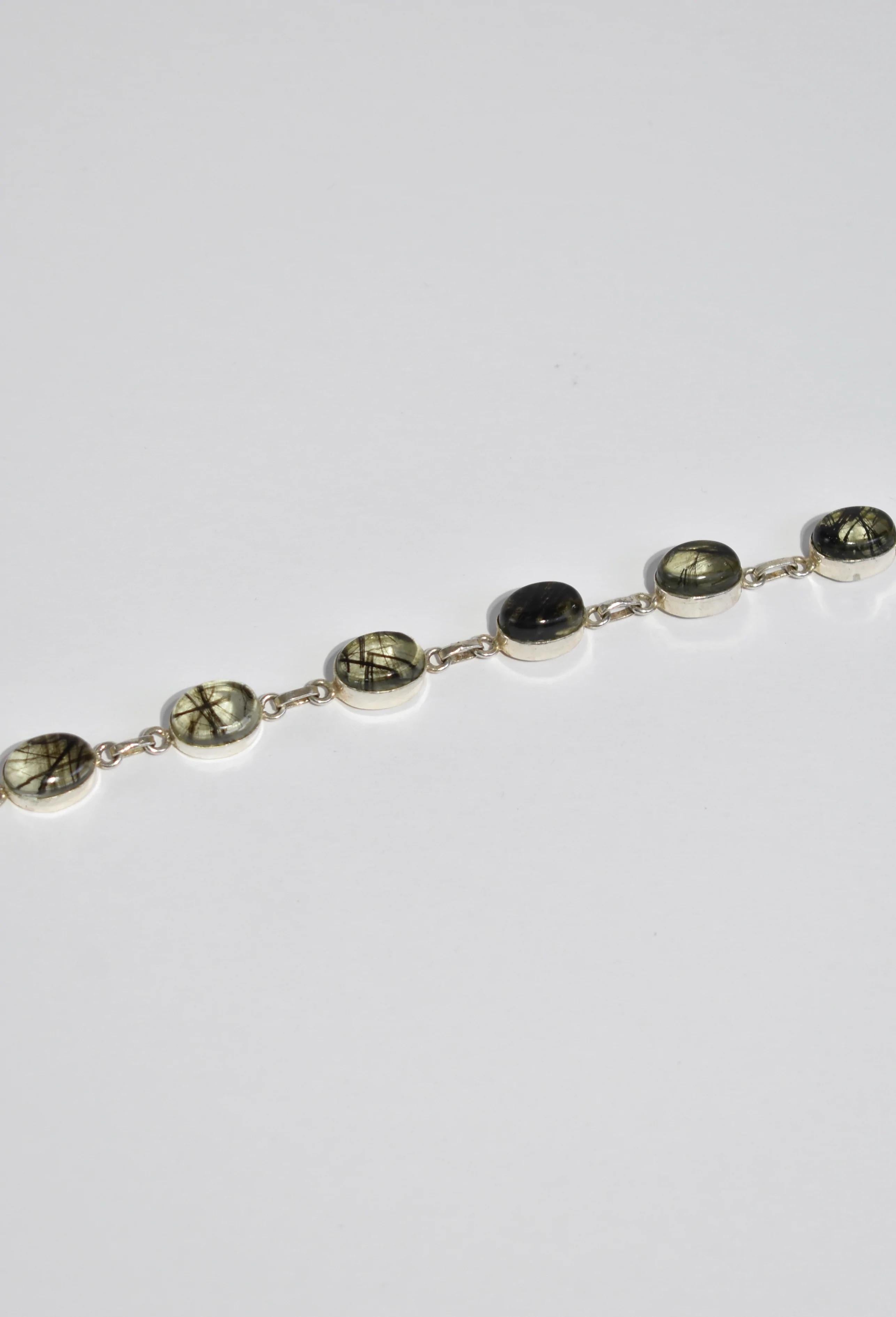 Cabochon Rutilated Quartz Bracelet