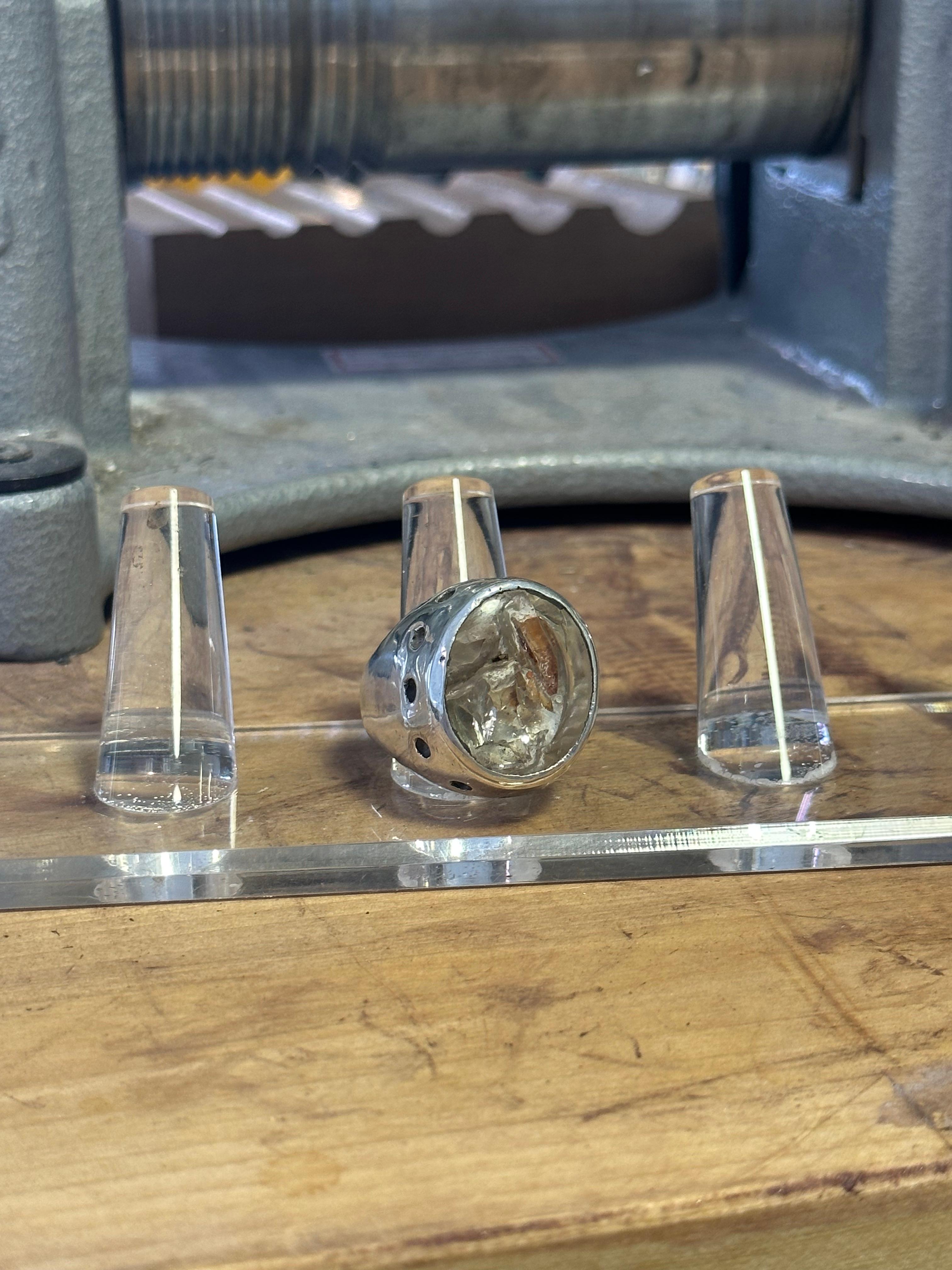 Rutilated Quartz Cocktail Ring In Excellent Condition For Sale In Boise, ID