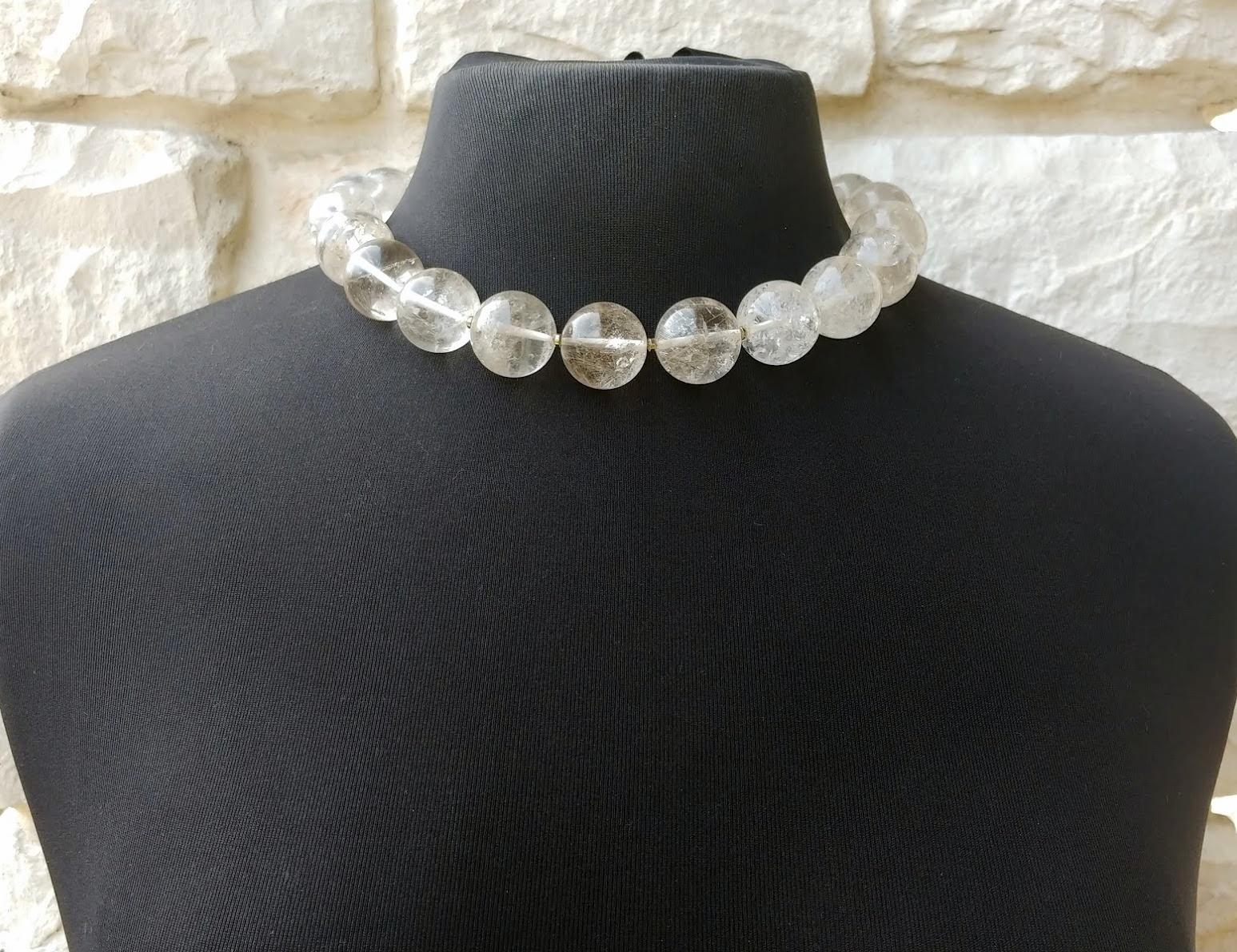 Collier de cristal de quartz rutilé Pour femmes en vente