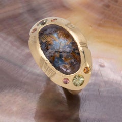Rutilated Quartz Eclipse Ring