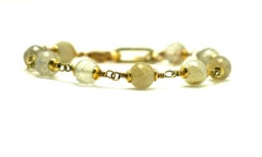 Rutilated Quartz Gold Mine Bracelet