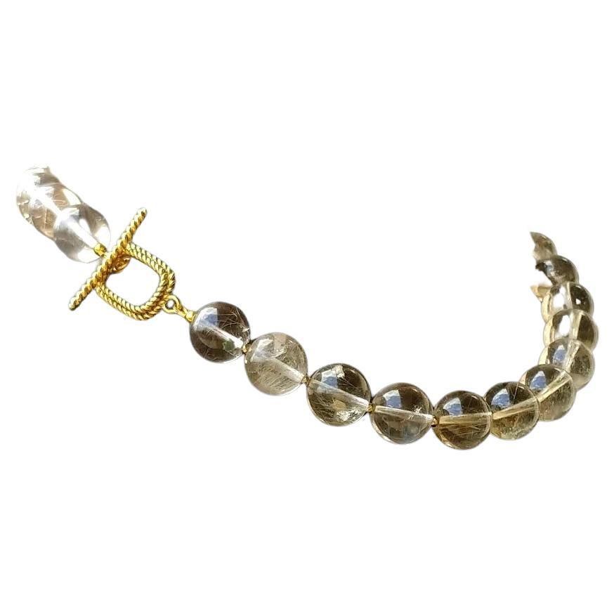 Rutilated Quartz Necklace For Sale