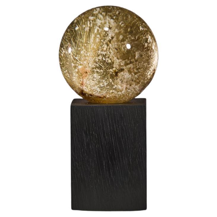 Sphère de quartz rutilé