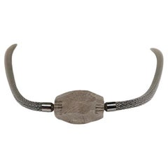 Rutile Quartz '14.3grams', Steel Necklace