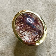 Rutile Quartz set 'Debs' ring