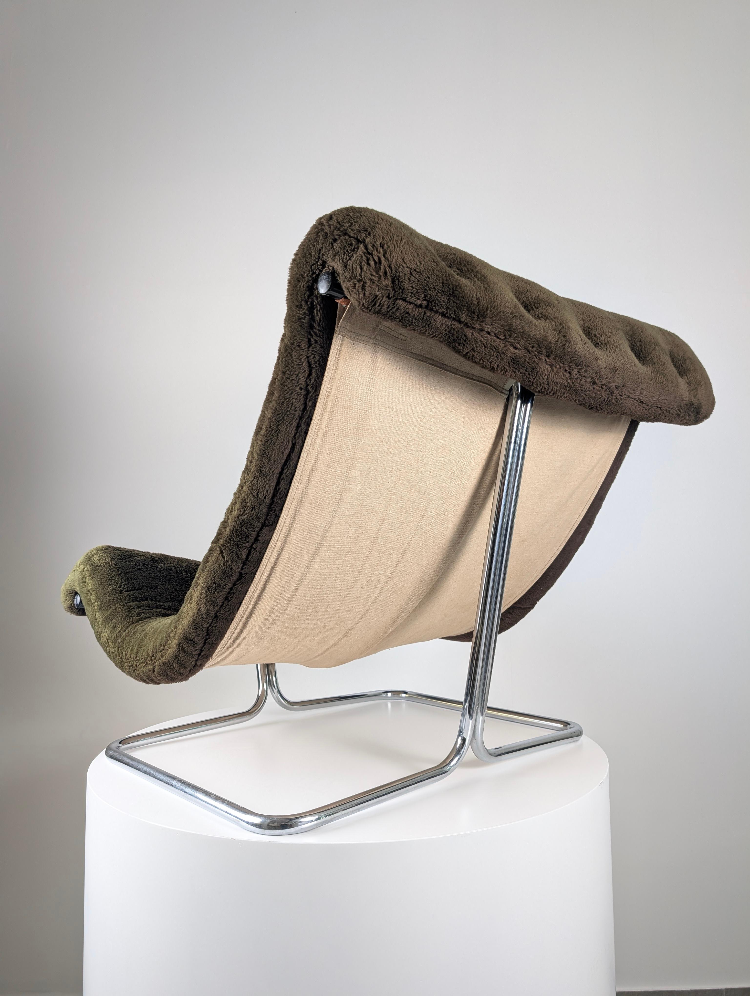 RUUD EKSTRAND & CHRISTER NORMAN Green Lounge Chair, Sweden, 1970s en vente 1