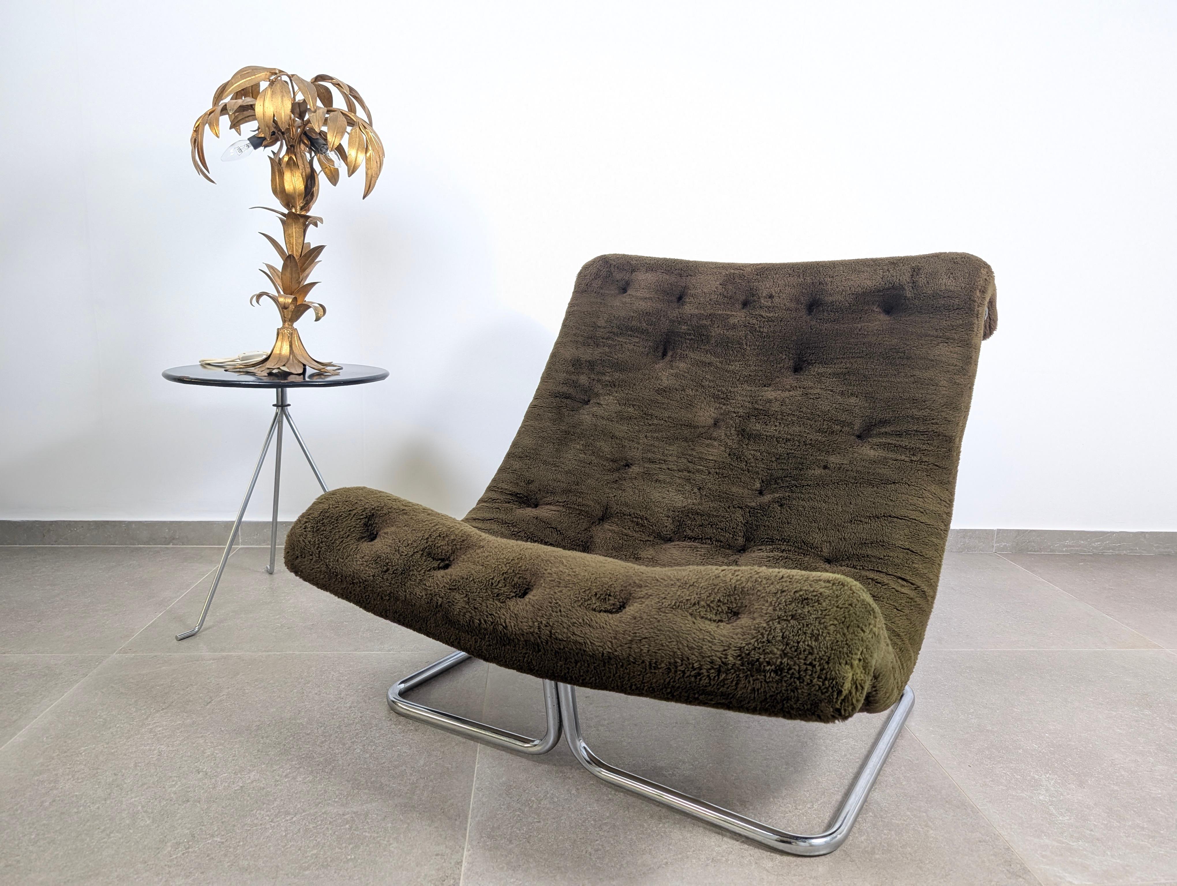 RUUD EKSTRAND & CHRISTER NORMAN Green Lounge Chair, Sweden, 1970s en vente 2