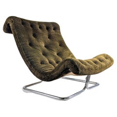 RUUD EKSTRAND & CHRISTER NORMAN Green Lounge Chair, Sweden, 1970s