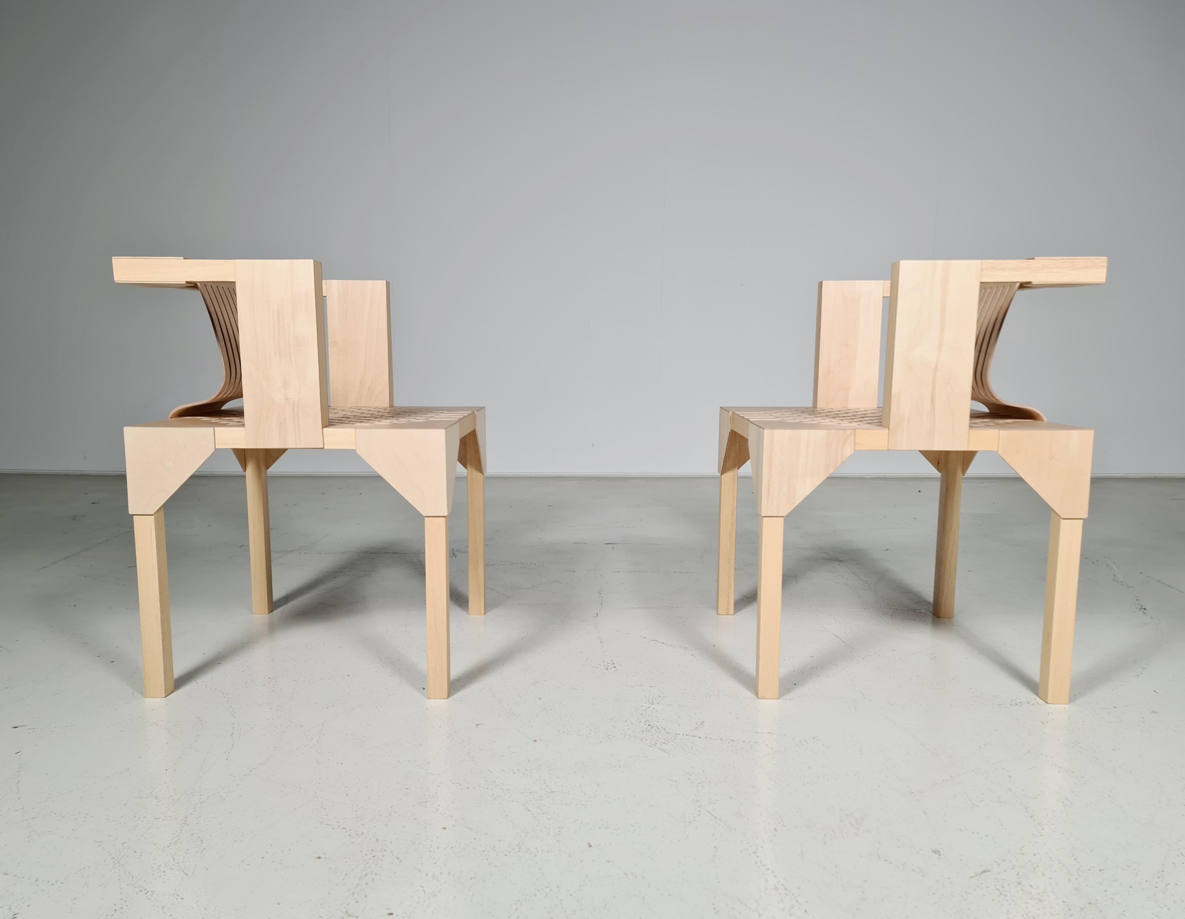 Birch Ruud Jan Kokke Chair 40, The Netherlands, 1990 For Sale