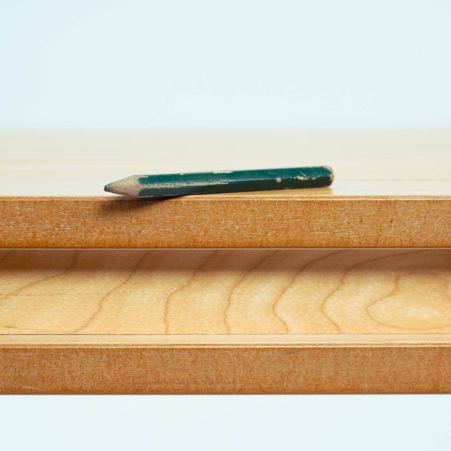 Panca a doghe in legno di olmo Ruud Jan Kokke, design olandese anni '80 In condizioni buone in vendita a Zevenaar, NL