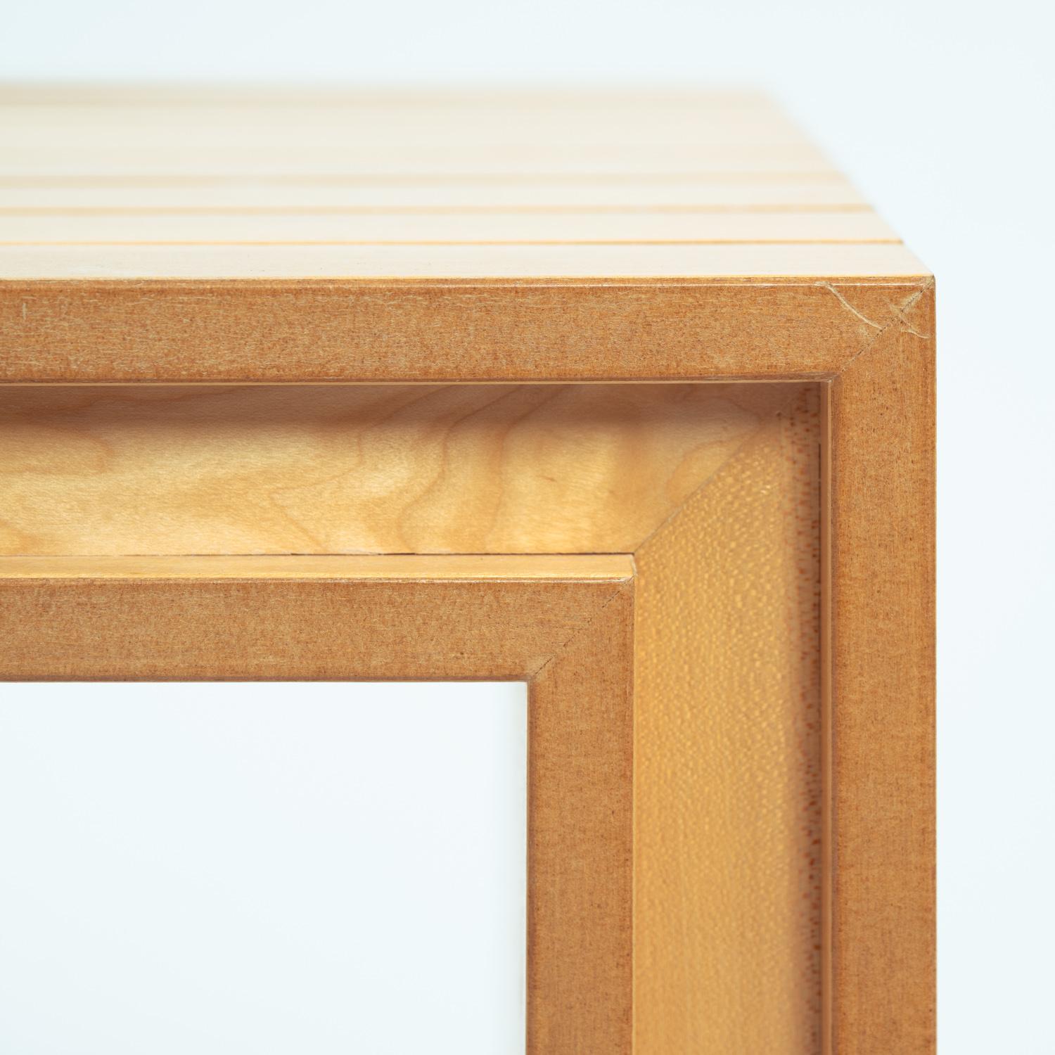 Banco de listones de madera de olmo Ruud Jan Kokke, diseño holandés años 80 en venta 1