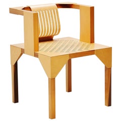 Ruud Jan Kokke Modernist Slat Chair, Holland, 1986