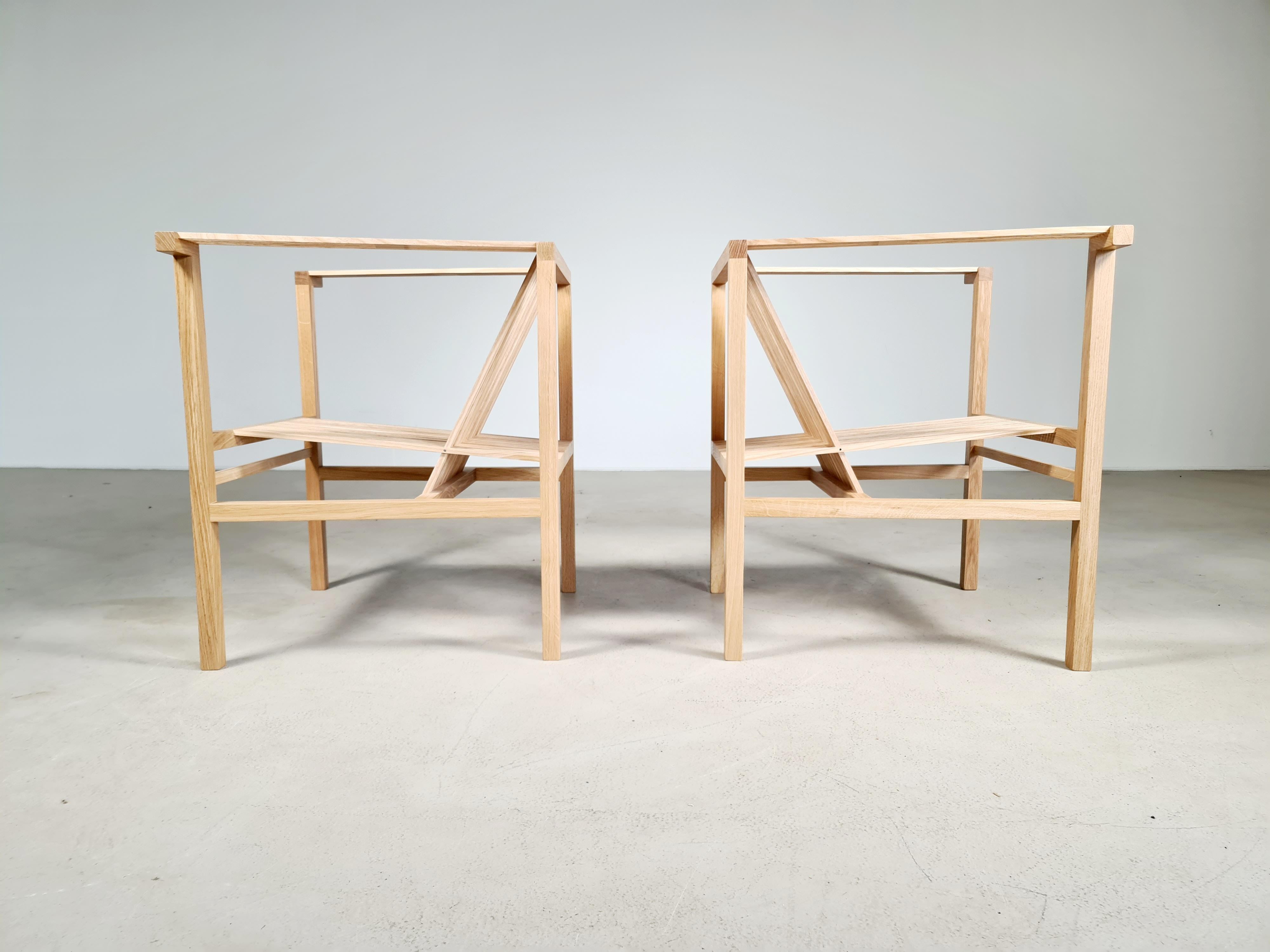Mid-Century Modern Chaise à lattes Ruud-Jan Kokke « Fauteuil 21 », Pays-Bas en vente