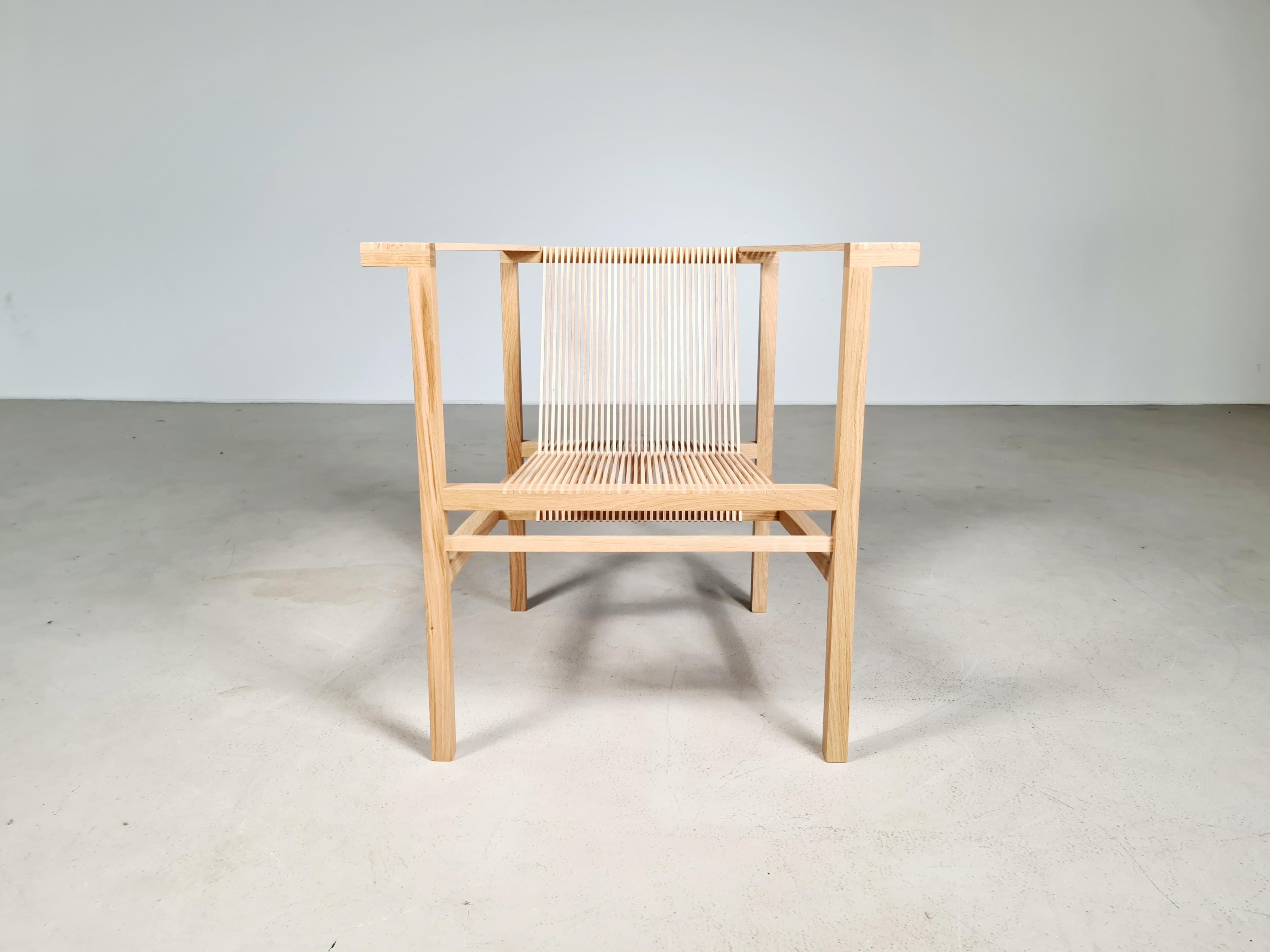 Contemporary Ruud-Jan Kokke Slat Chair 'fauteuil 21', the Netherlands For Sale