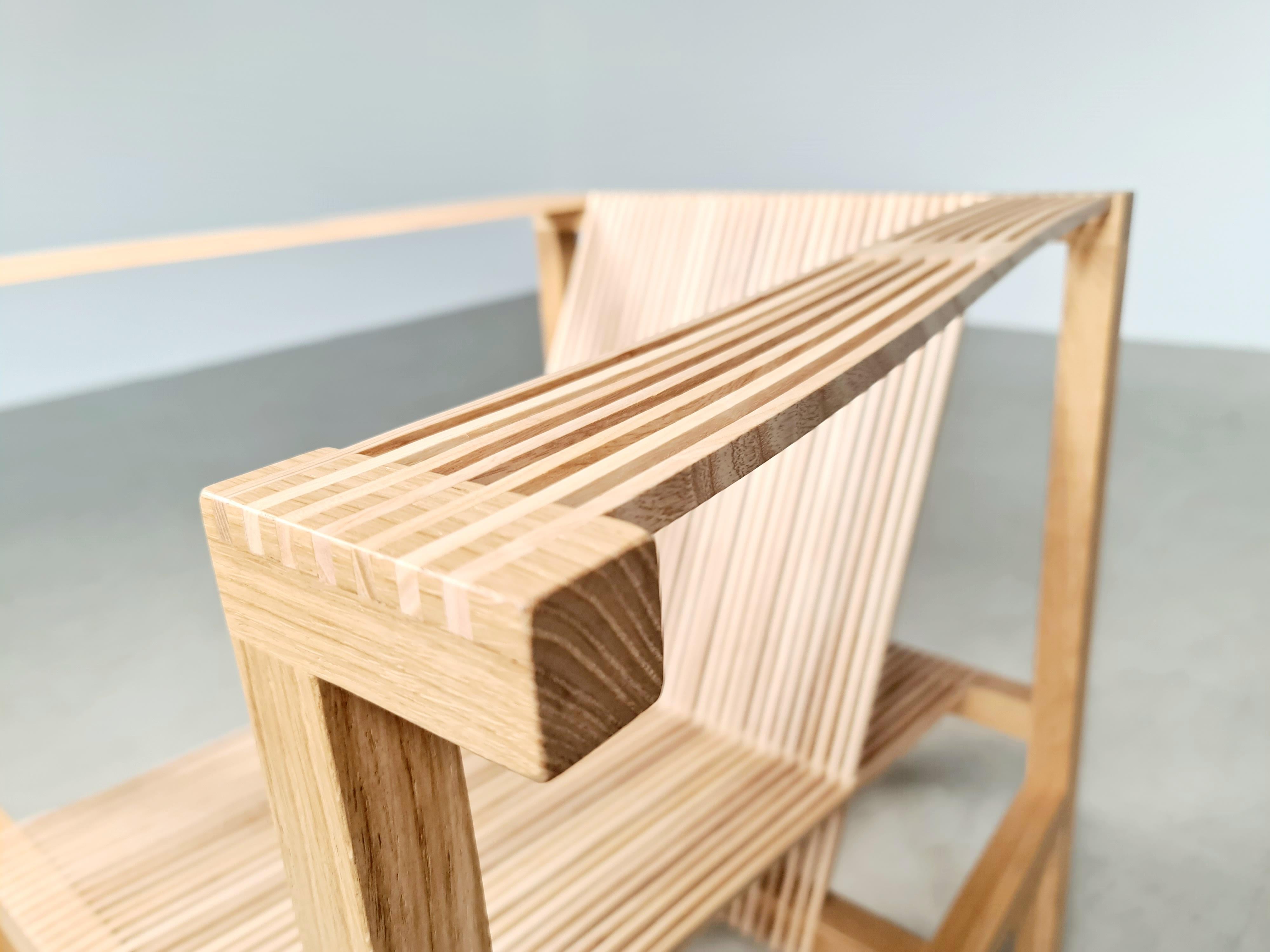 Ruud-Jan Kokke Slat Chair 'fauteuil 21', the Netherlands For Sale 2