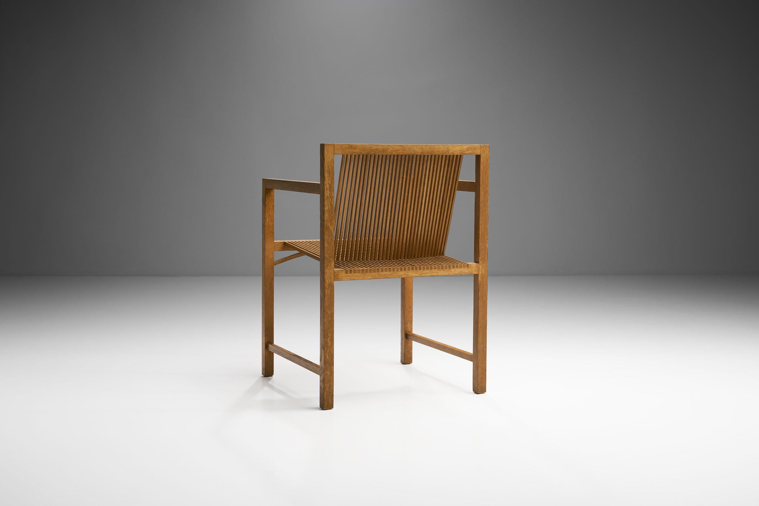 Post-Modern Ruud-Jan Kokke Slat Chair, the Netherlands, 1986