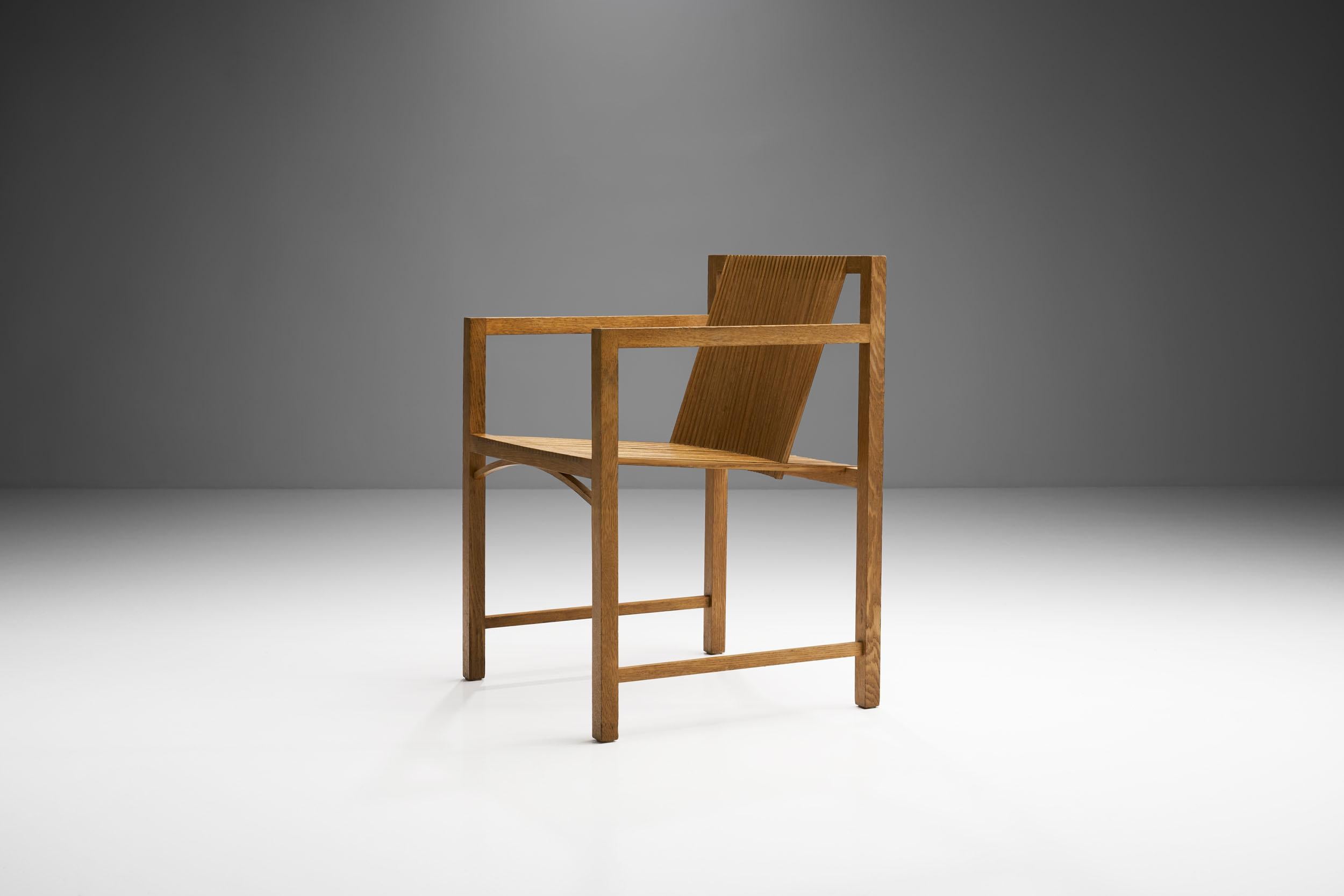 Dutch Ruud-Jan Kokke Slat Chair, the Netherlands, 1986
