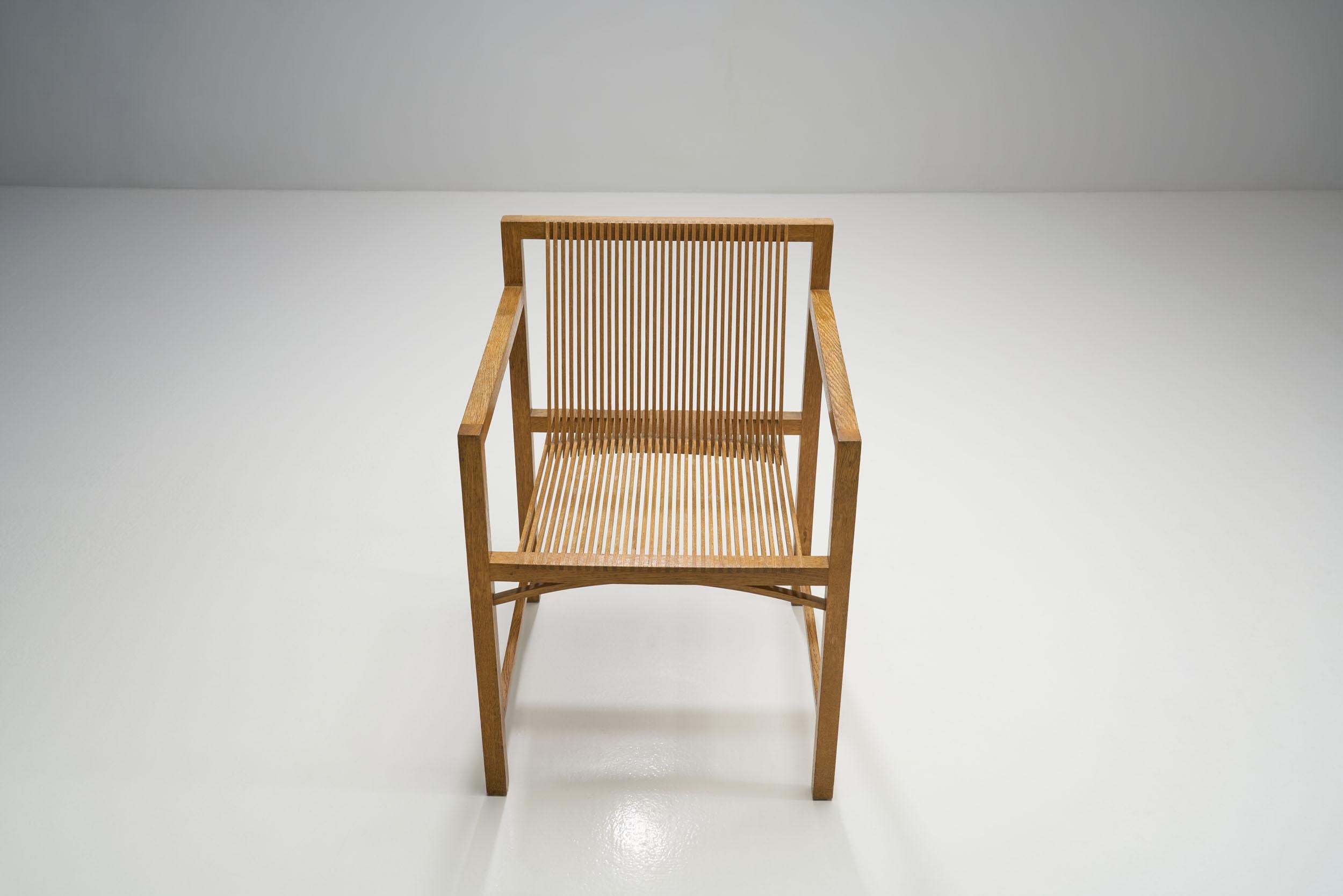 Late 20th Century Ruud-Jan Kokke Slat Chair, the Netherlands, 1986 For Sale