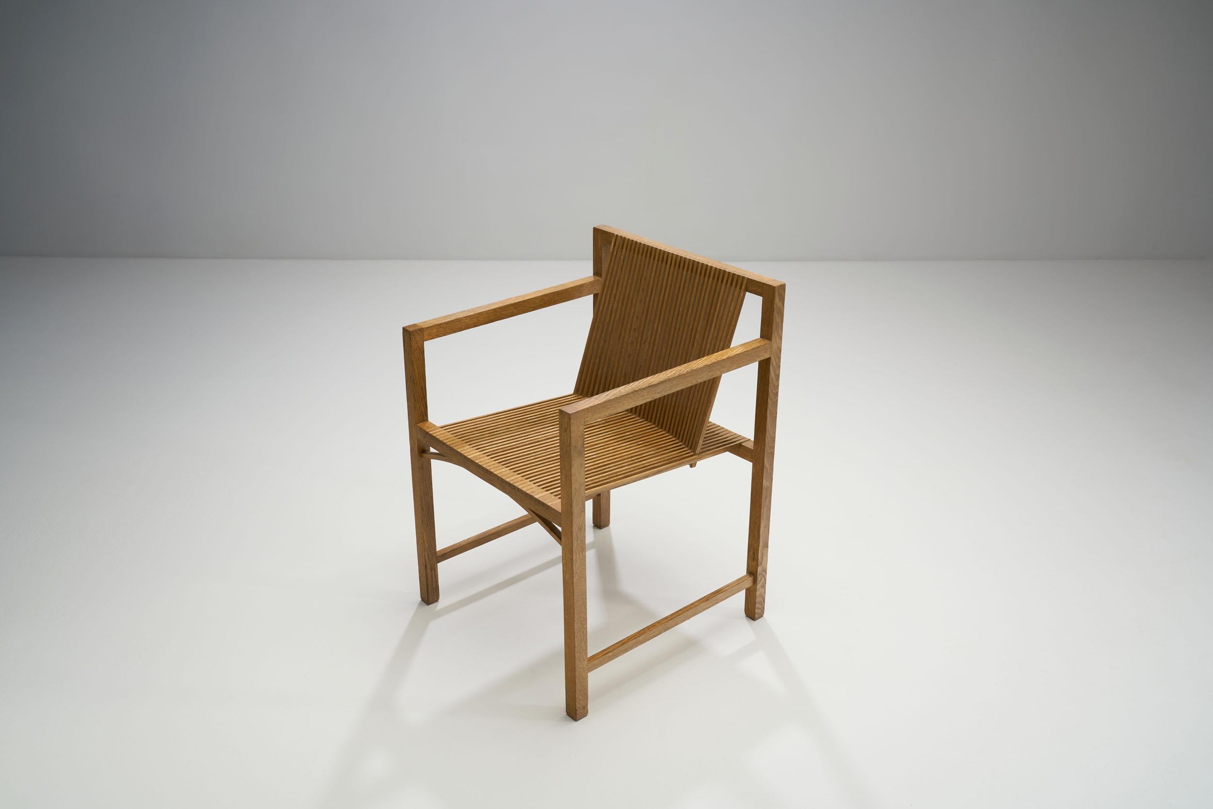 Oak Ruud-Jan Kokke Slat Chair, the Netherlands, 1986 For Sale
