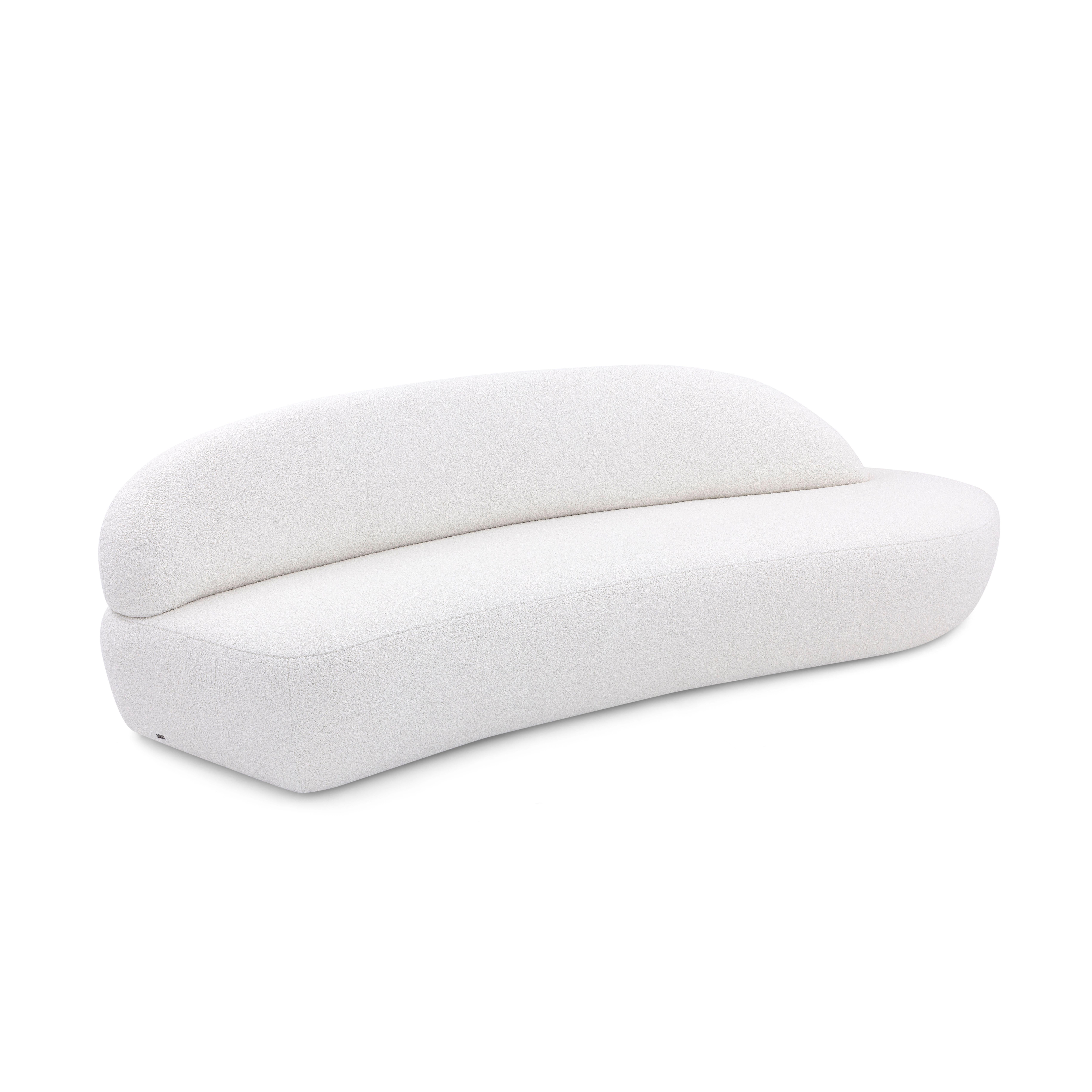 XXIe siècle et contemporain Canapé modulaire en fausse peau de mouton blanc, design rubis personnalisable à l'avant et à l'arrière en vente