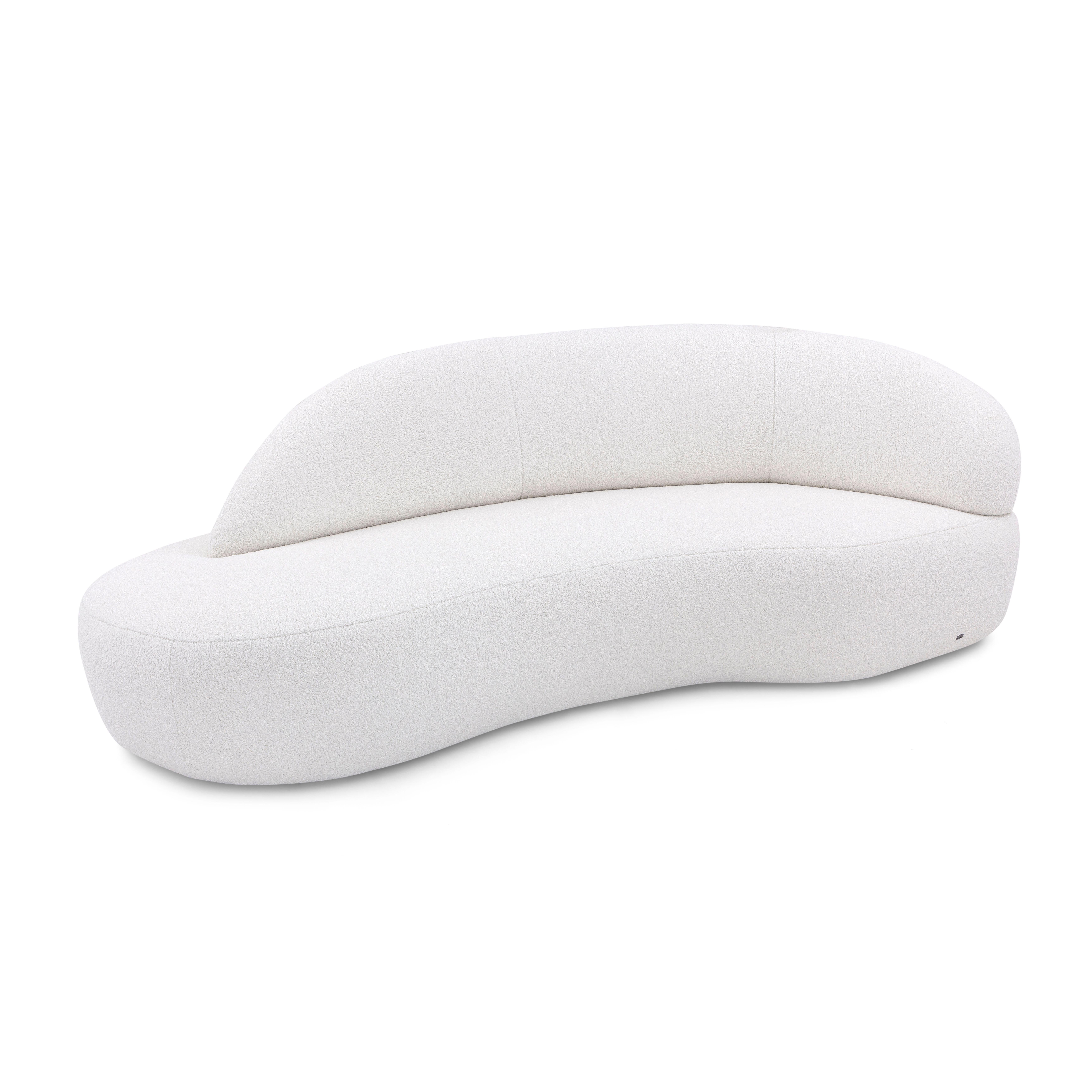 Canapé modulaire blanc en fausse peau de mouton, design Ruy personnalisable à l'avant et à l'arrière Neuf - En vente à Miami, FL