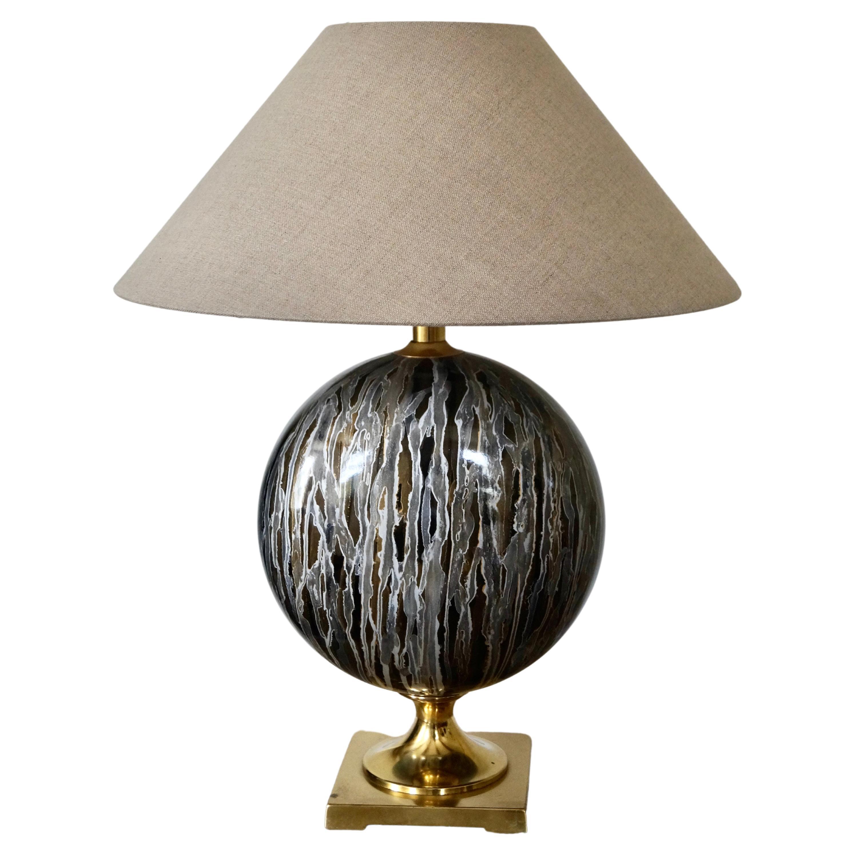 Lampe de table Ruzzo style bras en céramique hollywood regency. Italie années 1970 en vente