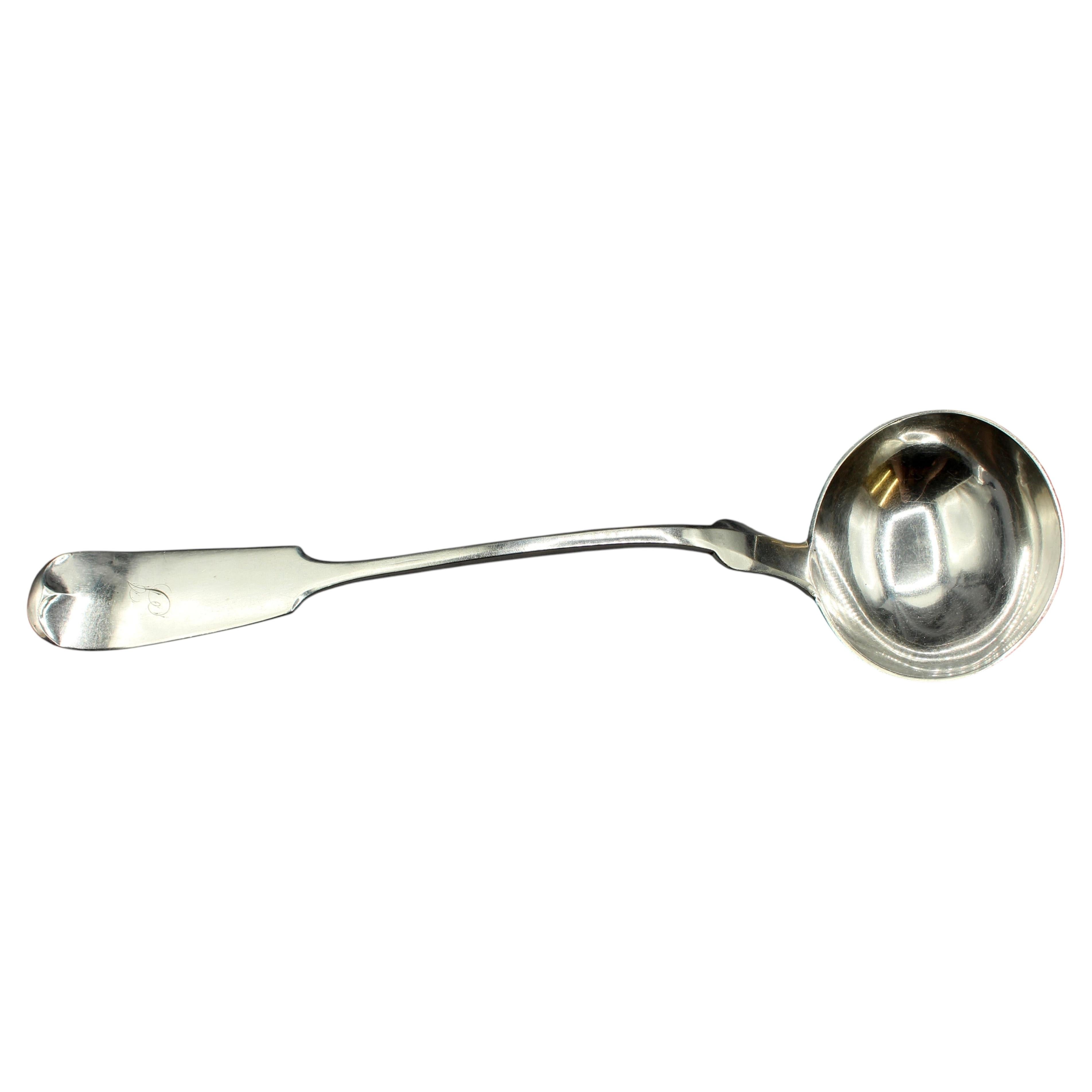 R&W Wilson Coin Silver Soup Ladle