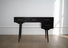 Rway 4-Drawer Mid Century Desk in Black