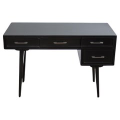 Rway 4-Drawer Mid Century Desk in Black 