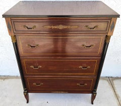 Rway Mid Century French Empire Highboy Dresser