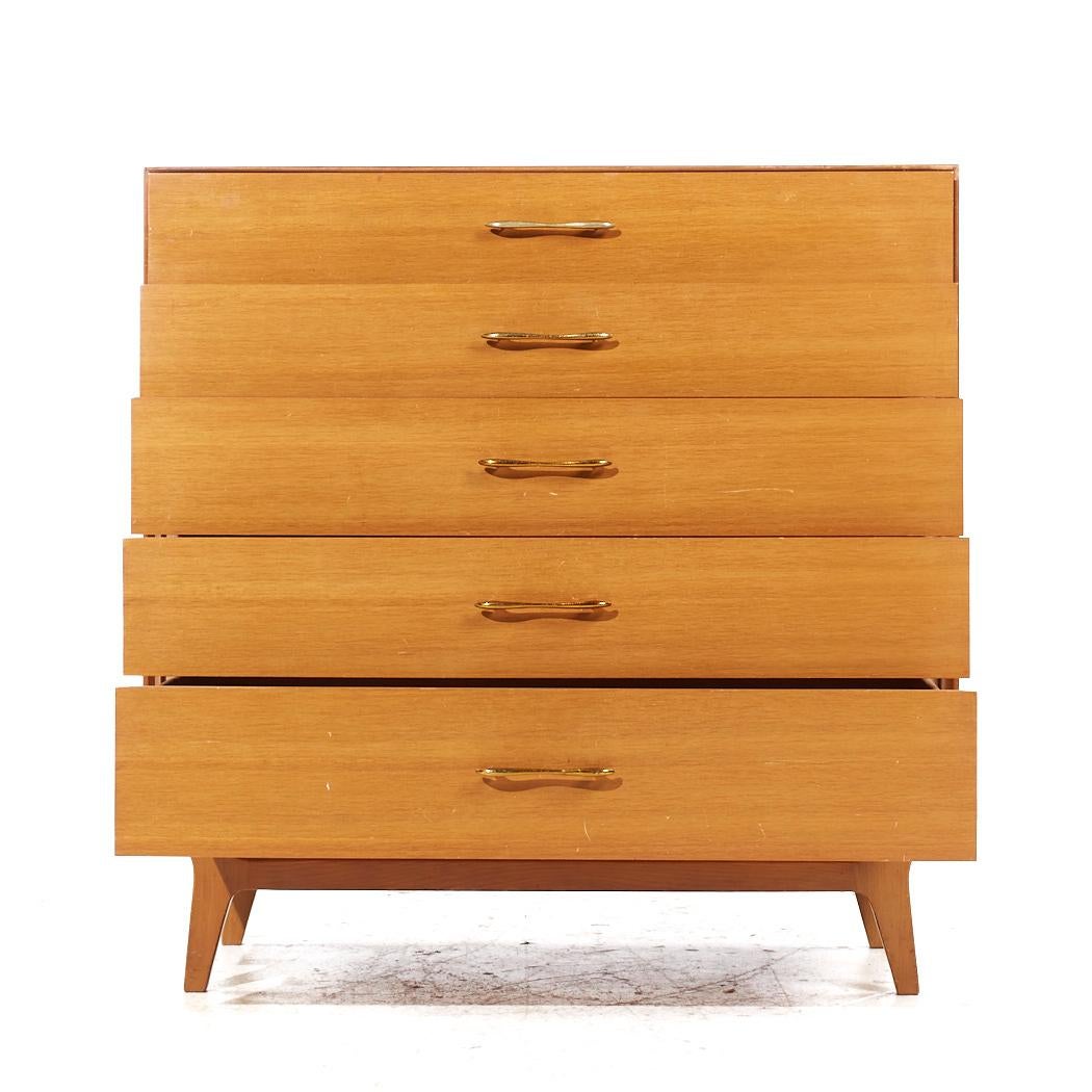 Late 20th Century Rway Mid Century Highboy Dresser For Sale