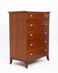 RWAY Mid Century James Mont Chinoiserie Pagoda Mahogany Highboy Dresser