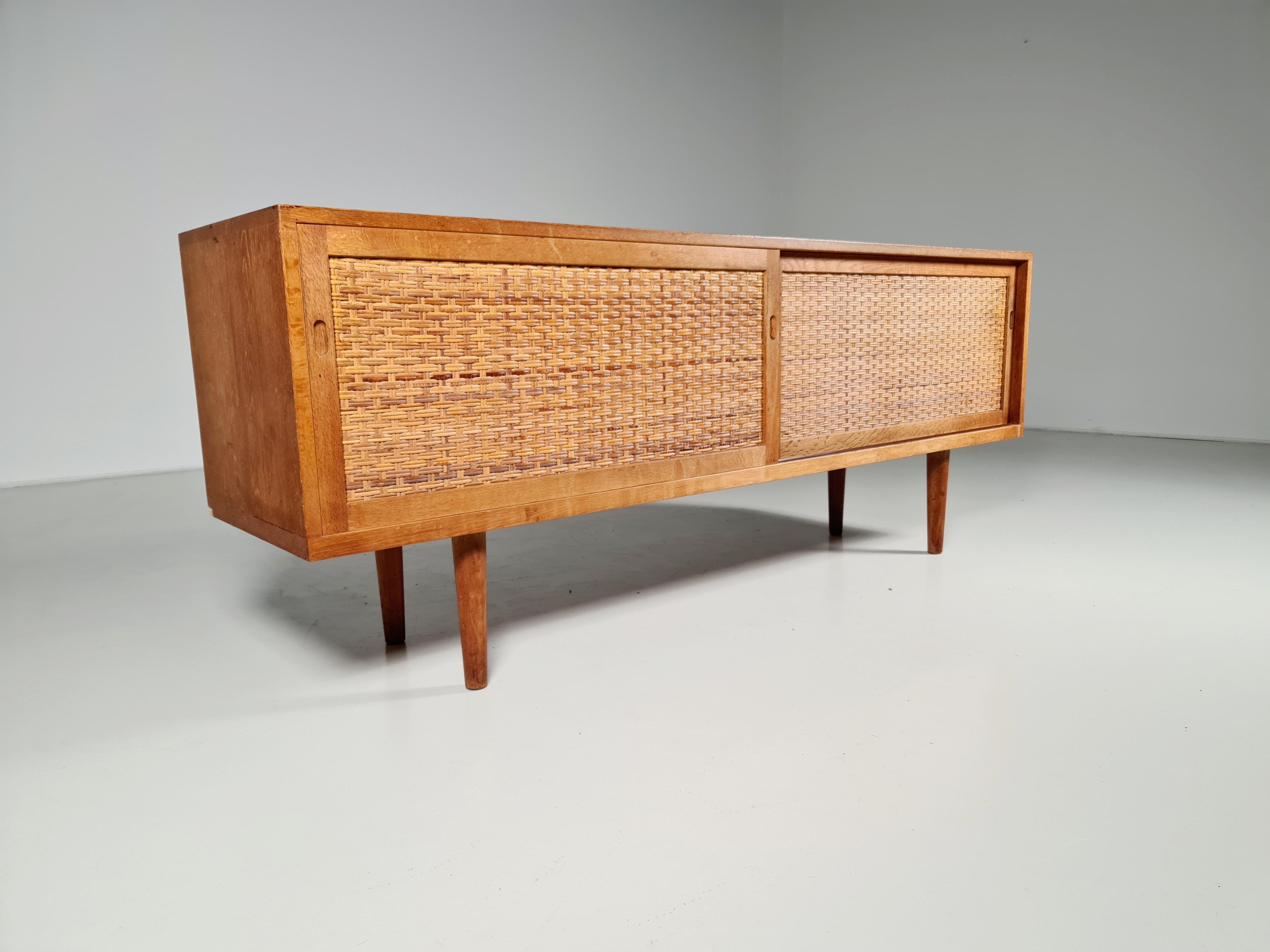 Mid-Century Modern RY-26 Sideboard with Cane by Hans Wegner for RY Mobler, 1950s